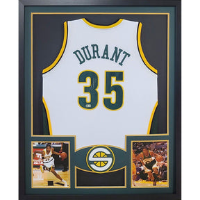 Kevin Durant Signed Framed Jersey Beckett Autographed Seattle Supersonics