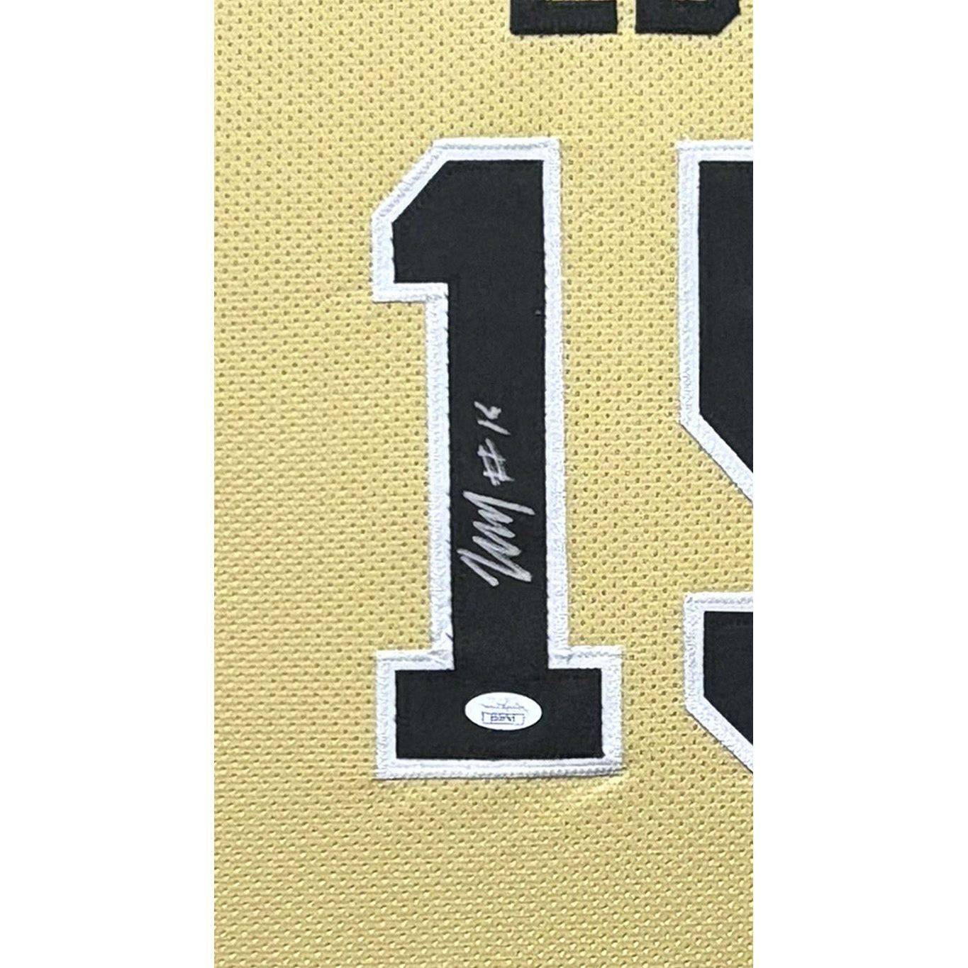 Zach Edey Framed Signed Purdue Yellow Jersey JSA Autographed