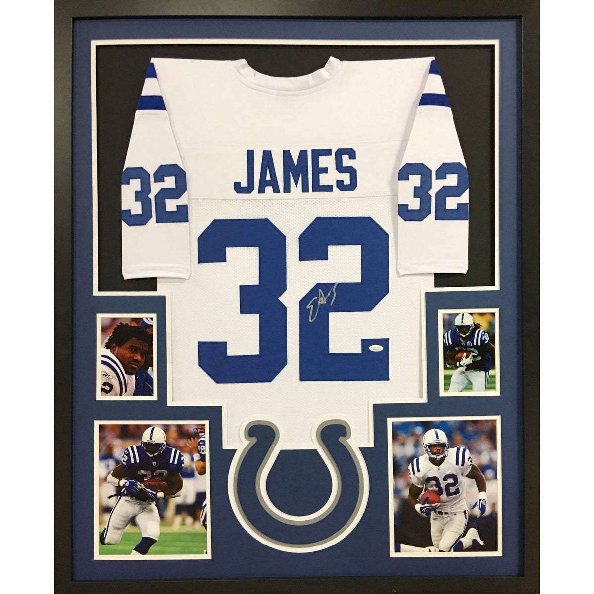 Edgerrin James Framed Signed Jersey JSA Autographed Indianapolis Colts