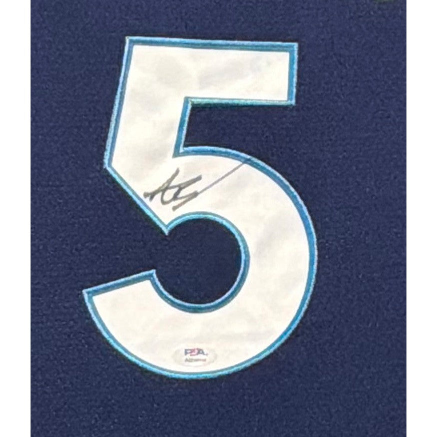 Anthony Edwards Signed Framed Jersey PSA COA Autographed Timberwolves