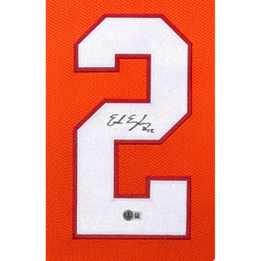 Emeka Egbuka Framed Signed Creamsicle Jersey Autographed Buccaneers Beckett