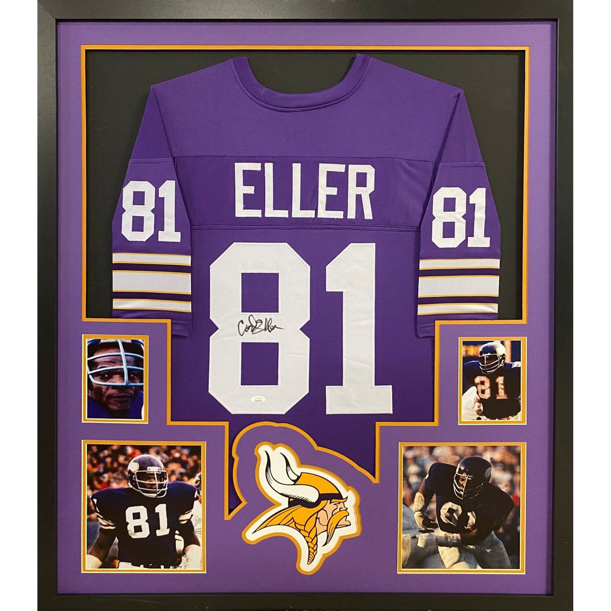 Carl Eller Framed Signed Jersey JSA Autographed Minnesota Vikings