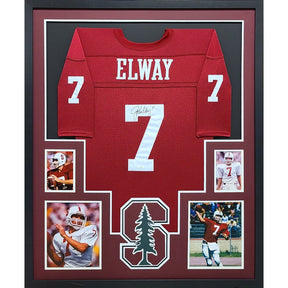 John Elway Framed Signed Jersey JSA Autographed Stanford