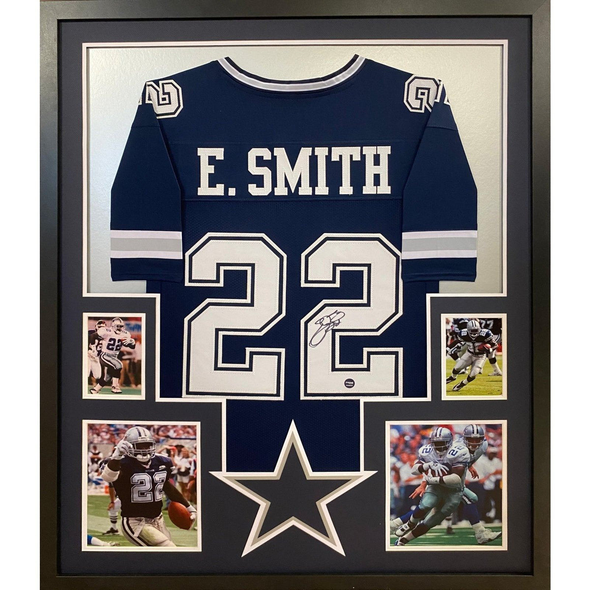 Emmitt Smith Signed Navy Jersey Prova Autographed Dallas Cowboys