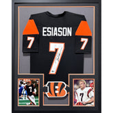 Boomer Esiason Framed Black Jersey Beckett Autographed Signed Cincinnati Bengals