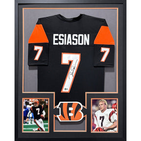 Boomer Esiason Framed Black Jersey Beckett Autographed Signed Cincinnati Bengals