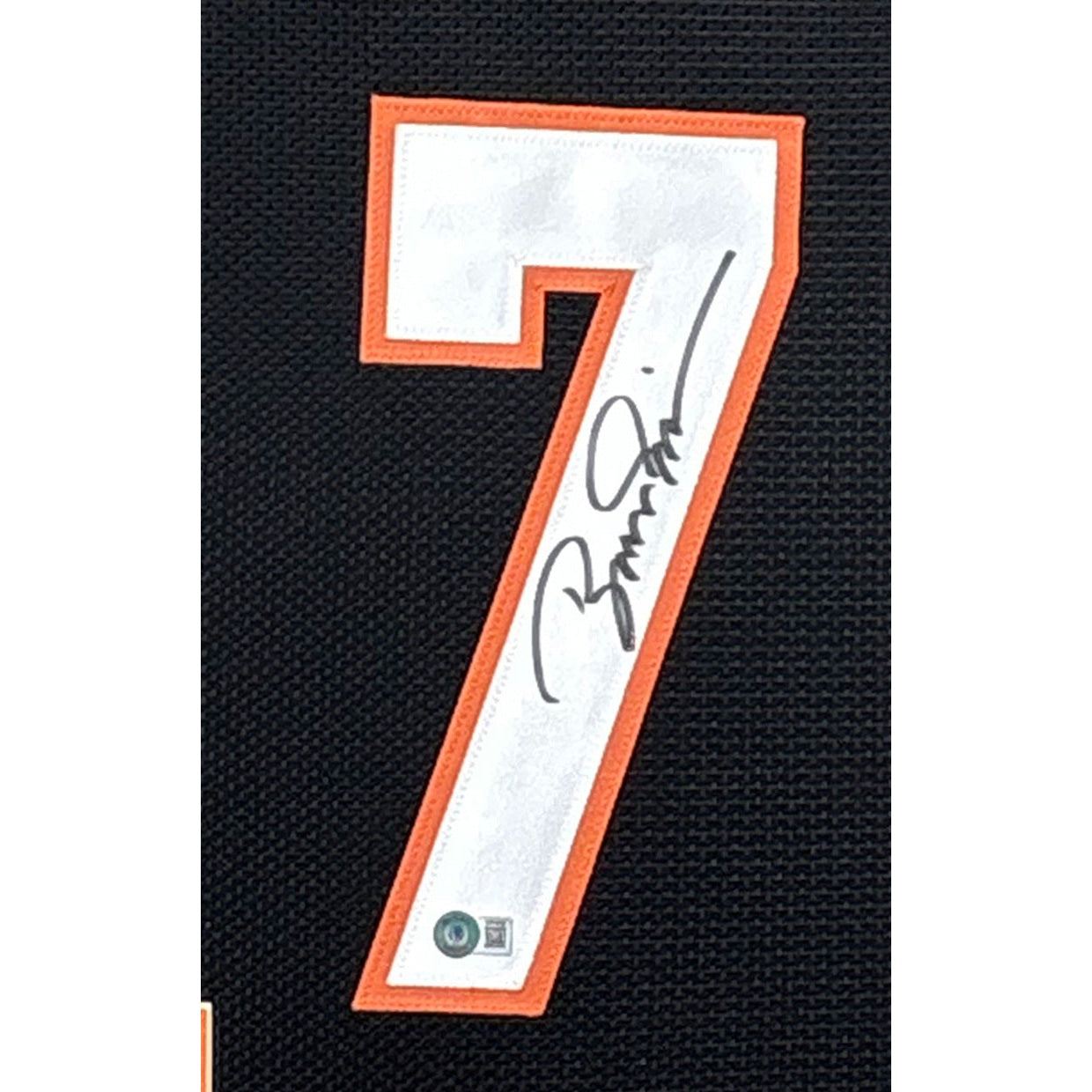 Boomer Esiason Framed Black Jersey Beckett Autographed Signed Cincinnati Bengals