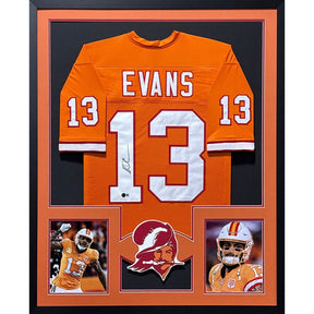 Mike Evans Framed Signed Orange Jersey Autographed Buccaneers Beckett