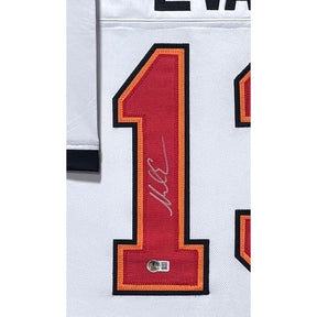 Mike Evans Framed Signed White Jersey Autographed Buccaneers Beckett