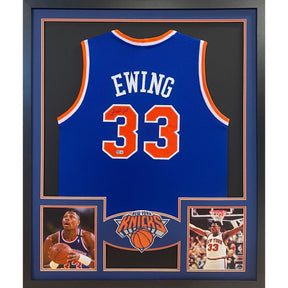 Patrick Ewing Framed Signed Jersey Beckett Autographed New York Knicks