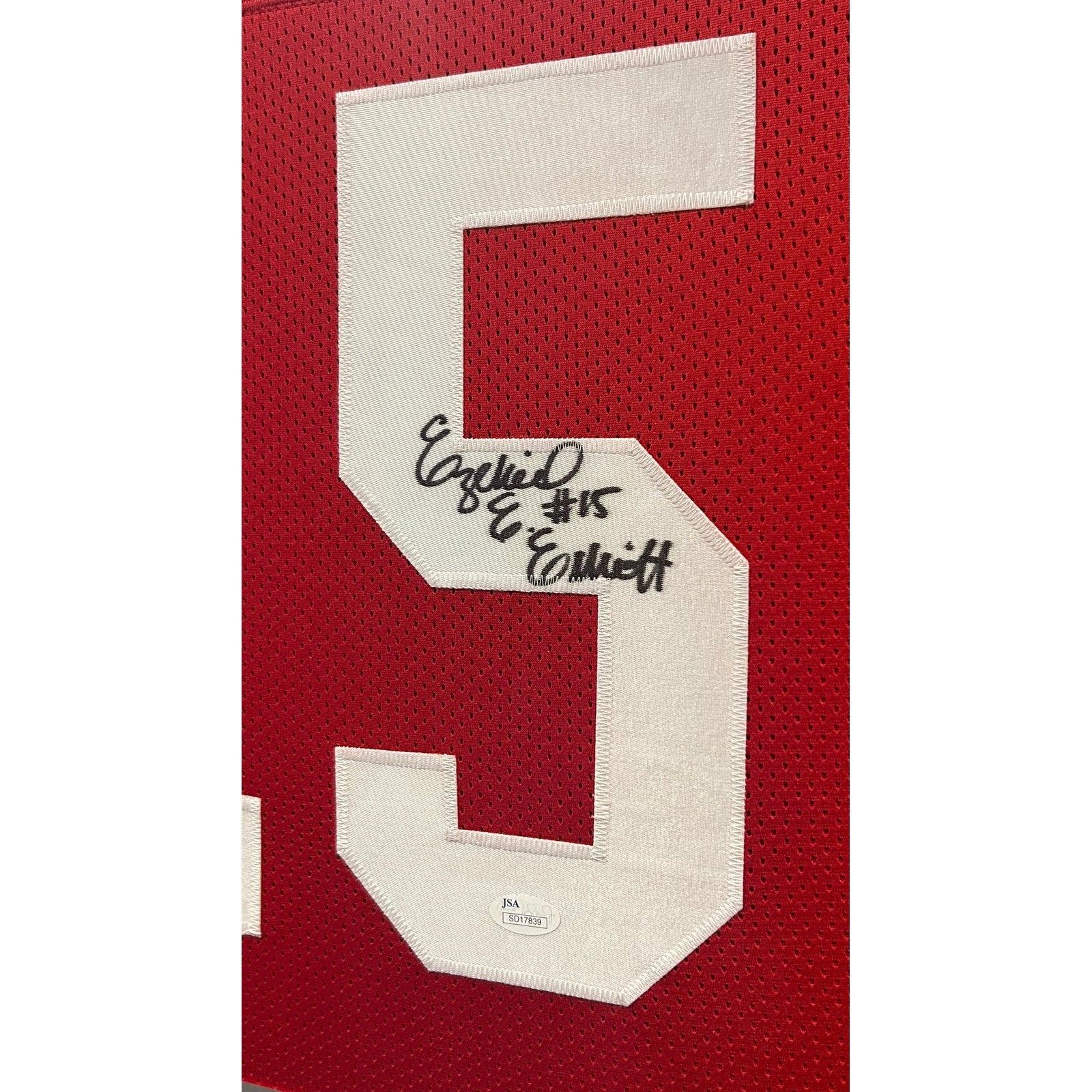 Ezekiel Elliott  Framed Signed Jersey JSA Autographed Ohio State