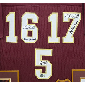 FSU Florida State Heisman Winners Framed Signed Jersey Beckett Autographed