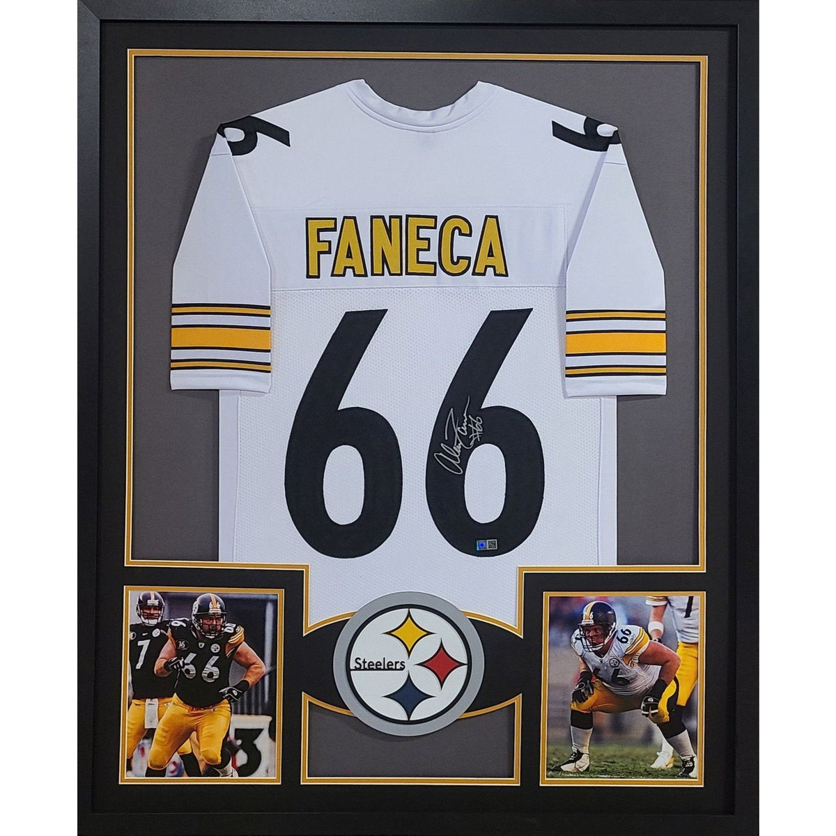 Alan Faneca Framed Jersey TSE Autographed Signed Pittsburgh Steelers