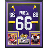 Alan Faneca Framed Jersey TSE Autographed Signed LSU Louisiana State