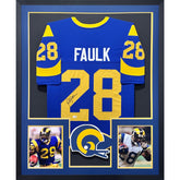 Marshall Faulk Signed Framed TB Jersey Beckett Autographed St. Louis Rams