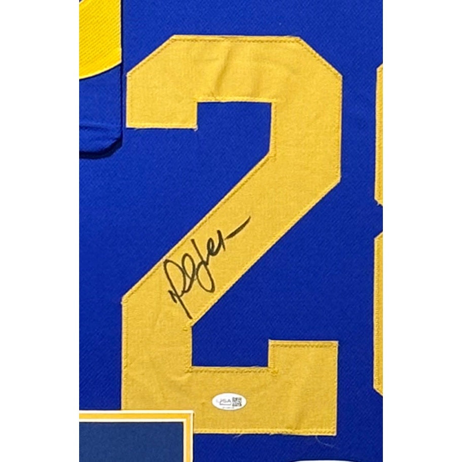 Marshall Faulk Signed Framed TB Jersey Beckett Autographed St. Louis Rams