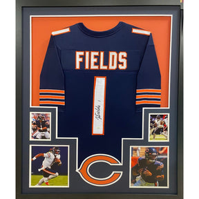 Justin Fields Framed Signed Jersey JSA Autographed Chicago Bears