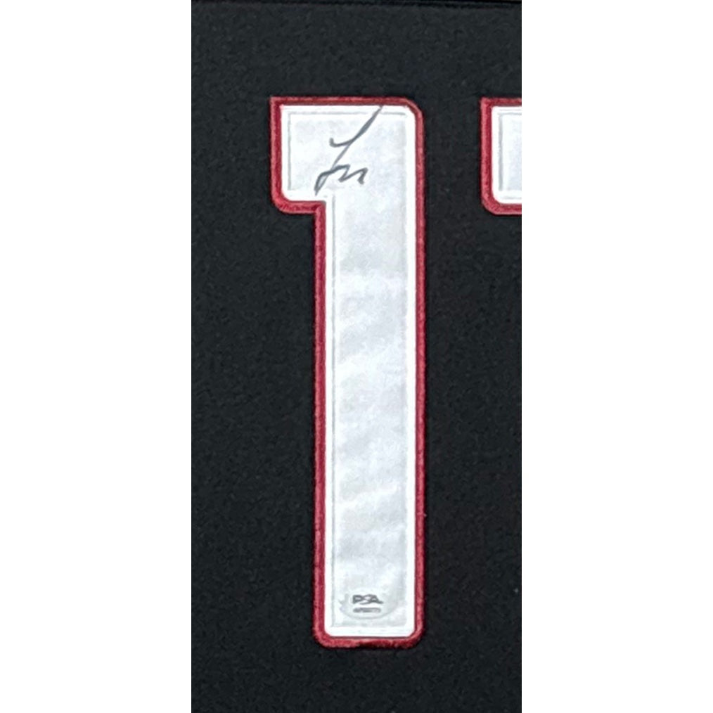 Larry Fitzgerald Signed Framed Black Jersey PSA/DNA Autographed Cardinals