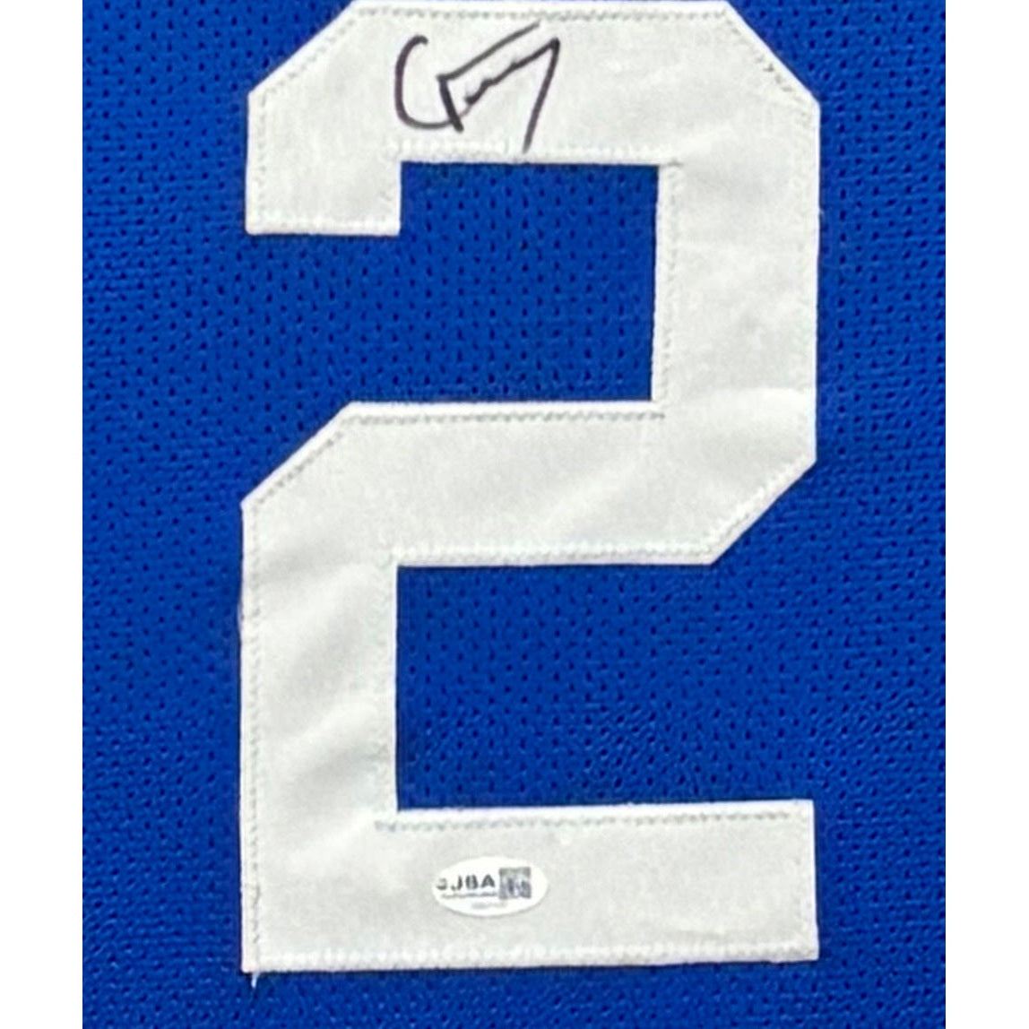 Cooper Flagg Framed Signed Jersey JSA Autographed Duke Dallas Mavericks