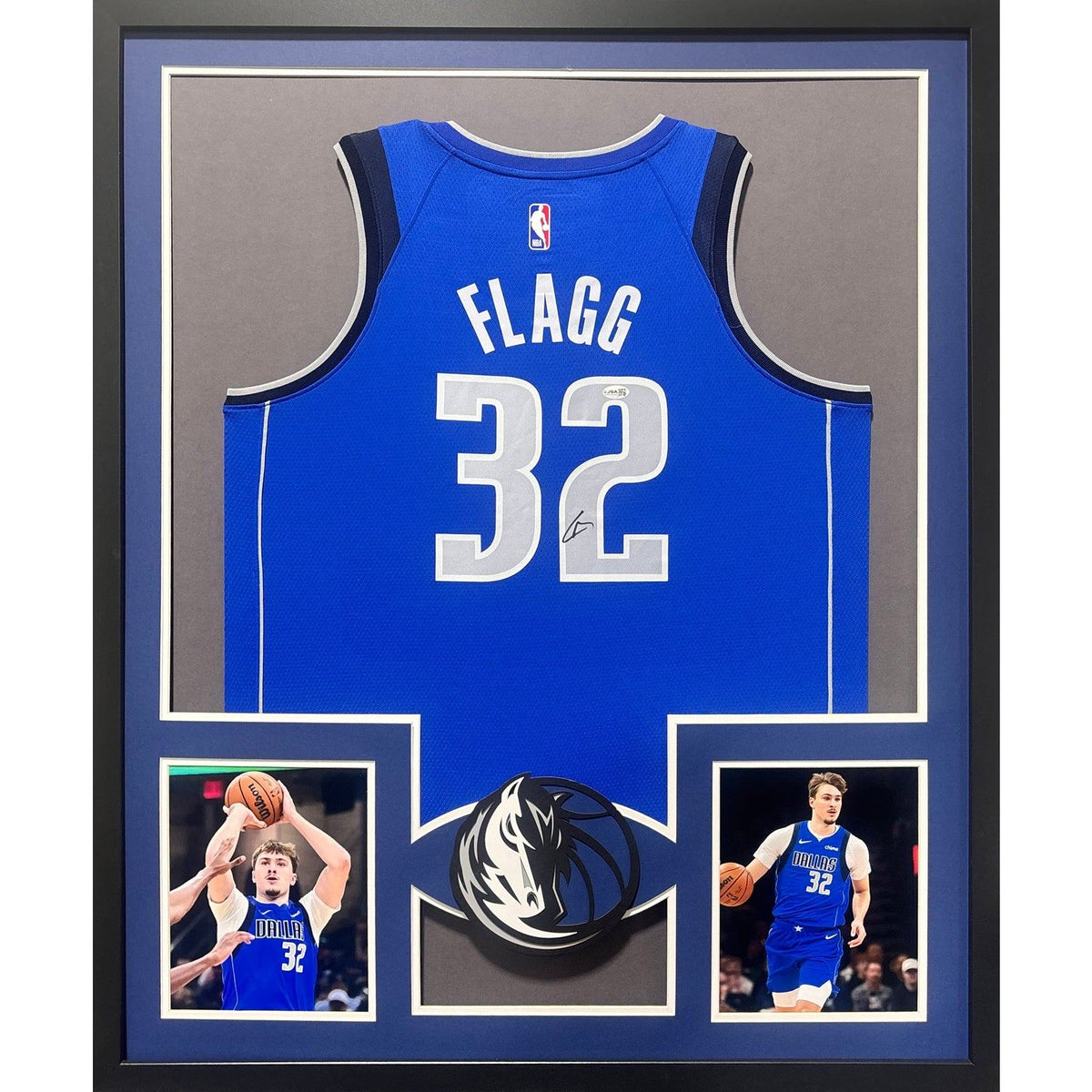 Cooper Flagg  Framed Signed Jersey JSA Autographed Dallas Mavericks