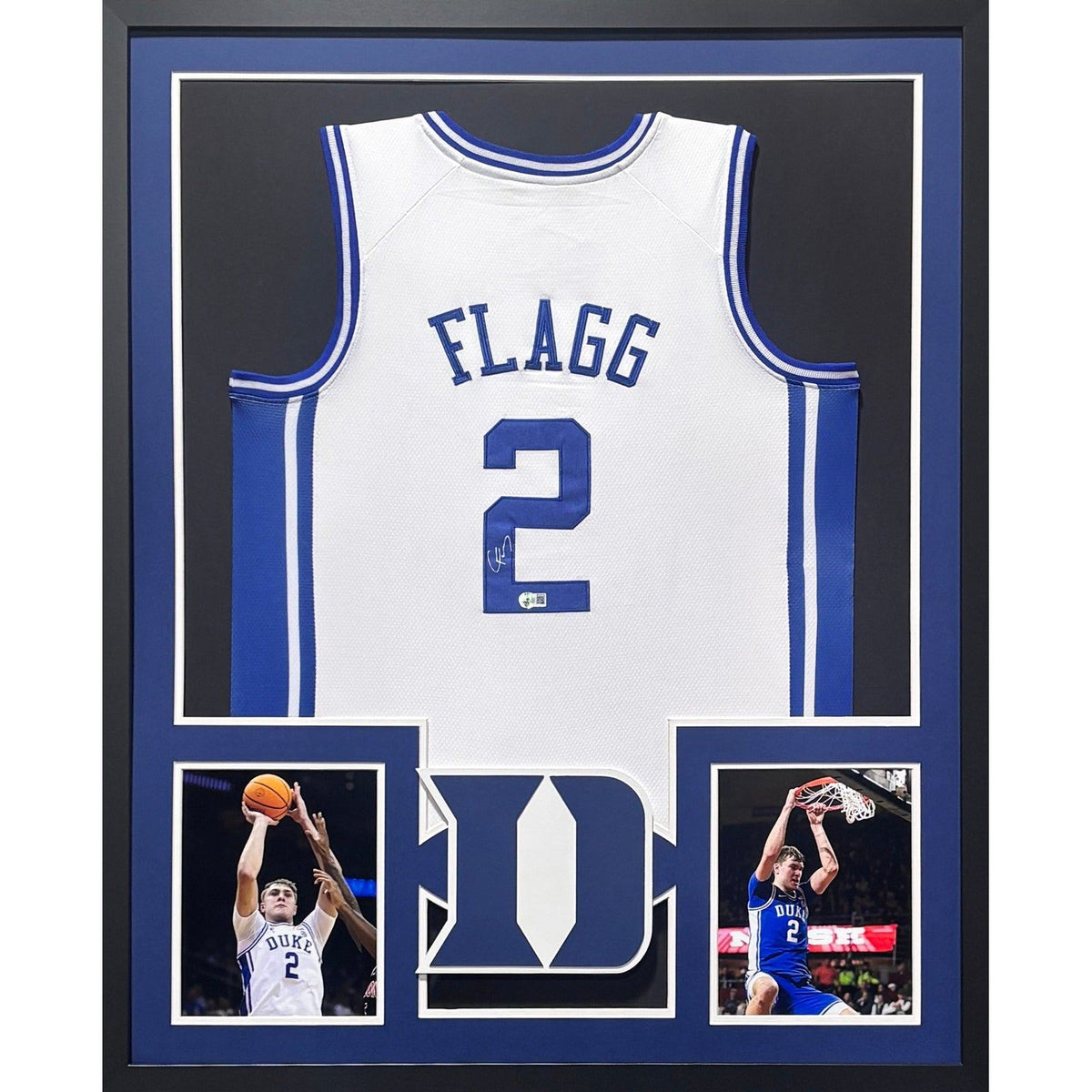 Cooper Flagg Framed Signed Jersey Beckett Autographed Duke Dallas Mavericks