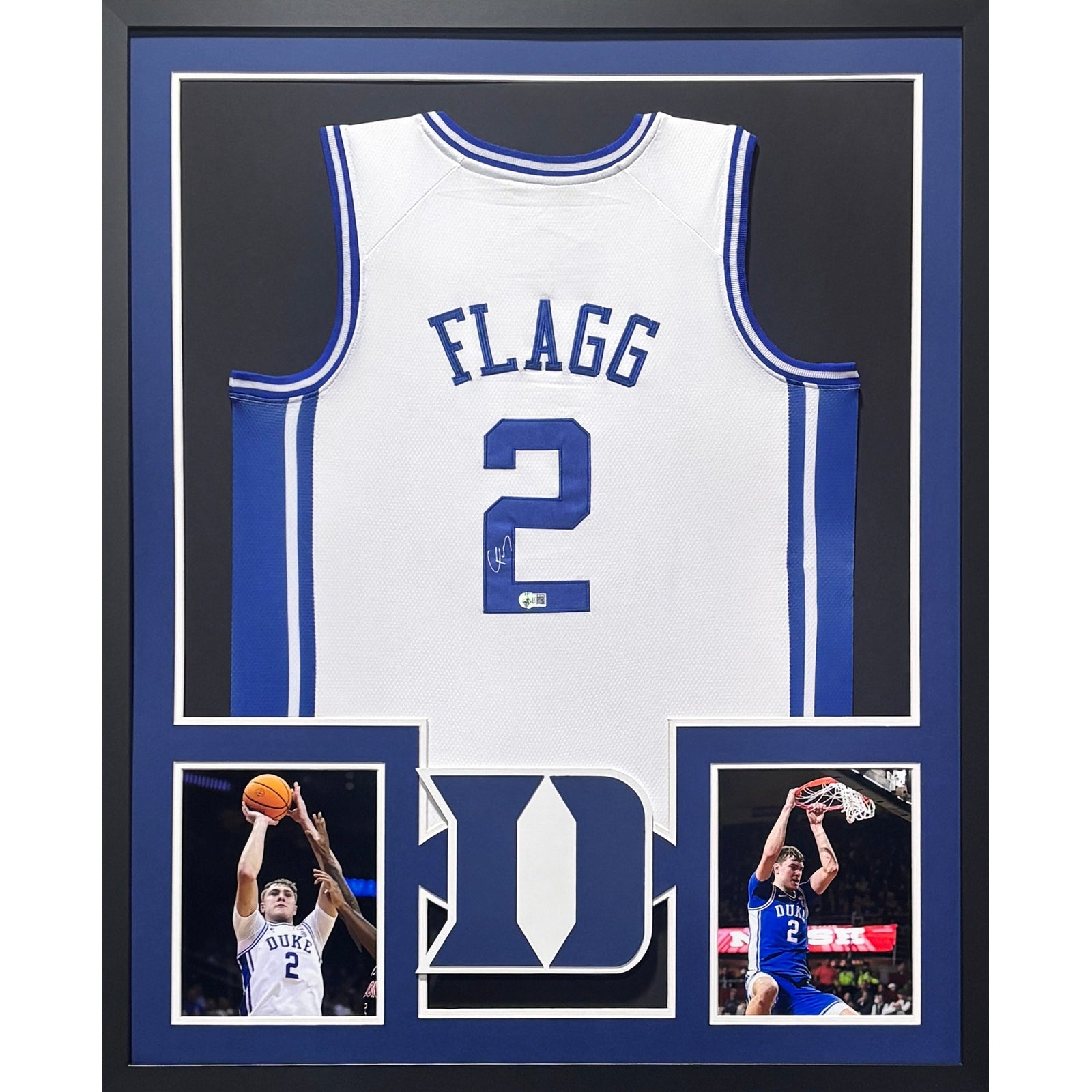 Cooper Flagg Framed Signed Jersey Beckett Autographed Duke Dallas Mavericks