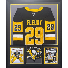 Marc-Andre Fleury Framed Signed Jersey Beckett Autographed Penguins
