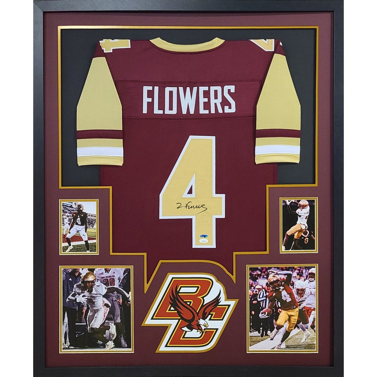 Zay Flowers Signed Framed Jersey JSA Autographed Boston College