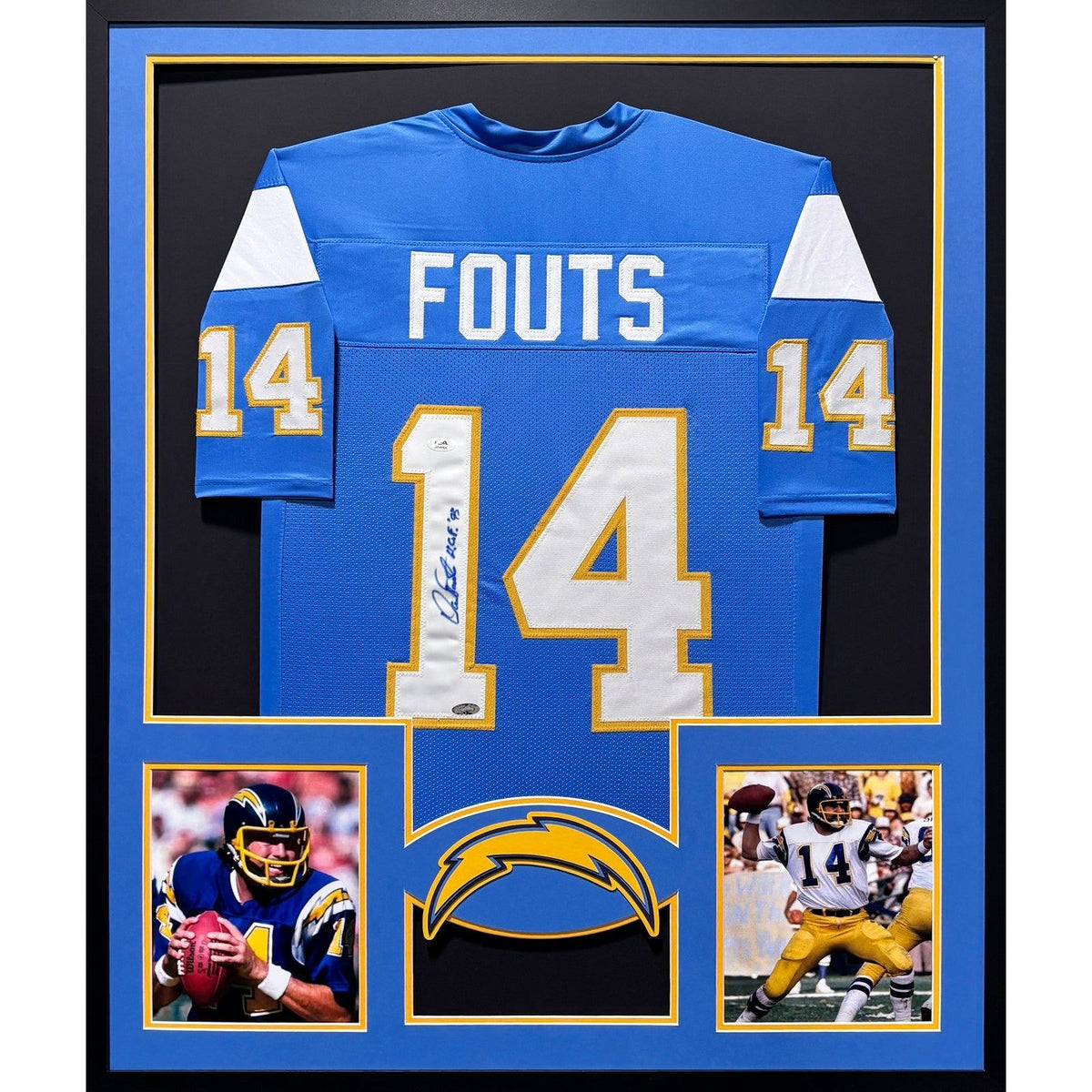 Dan Fouts Framed Signed Jersey JSA COA Autographed San Diego Chargers