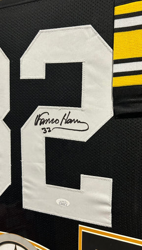 Franco Harris Framed Black Jersey JSA Autographed Signed Pittsburgh Steelers BG2