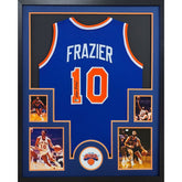 Walt Frazier Signed Framed Jersey Beckett Autographed New York Knicks