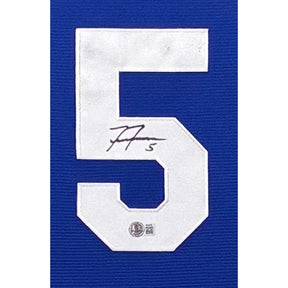 Freddie Freeman Framed Blue Jersey Autographed Signed Beckett L.A. Dodgers