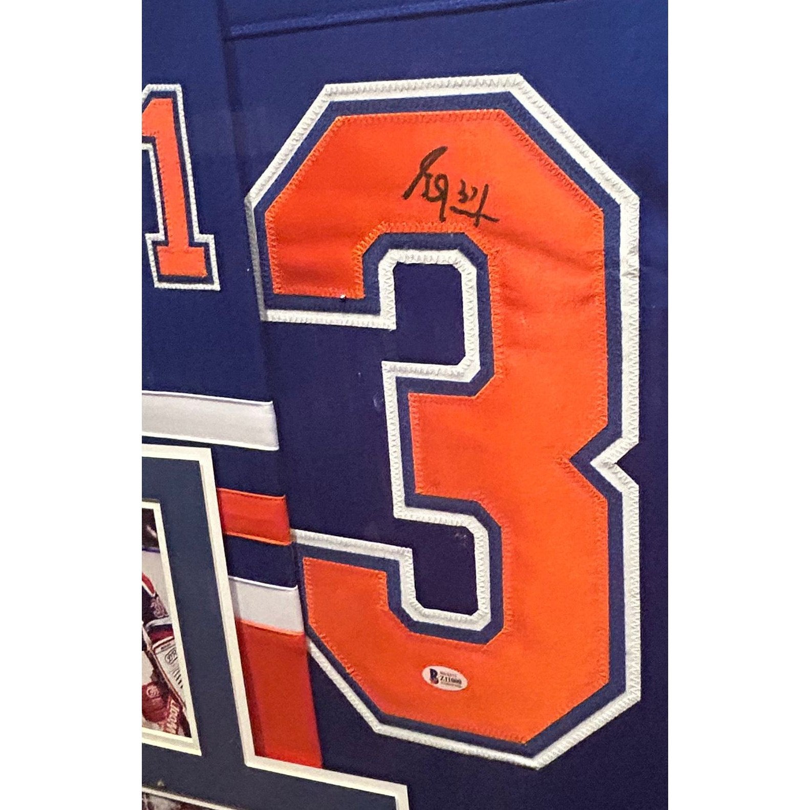 Grant Fuhr Framed Jersey Beckett Autographed Signed Edmonton Oilers