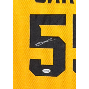 Luke Garza Framed Signed Iowa Hawkeyes Yellow Jersey JSA Autographed