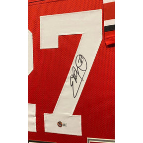 Eddie George Framed Signed Jersey Beckett Autographed Ohio State Buckeyes