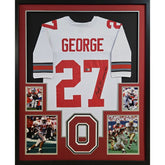 Eddie George Framed Signed White Jersey Beckett Autographed Ohio State