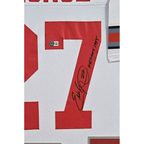 Eddie George Framed Signed White Jersey Beckett Autographed Ohio State