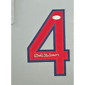 Bob Gibson Framed Grey Jersey JSA Autographed Signed St. Louis Cardinals