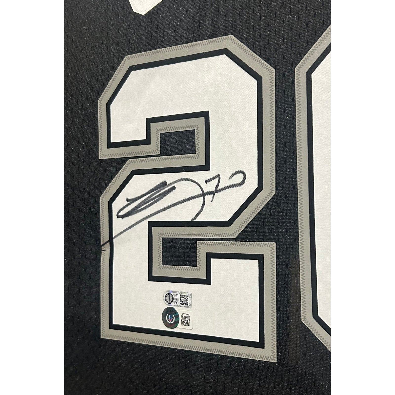 Manu Ginobili Signed Framed Jersey Beckett BAS Autographed San Antonio Spurs