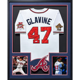 Tom Glavine Framed Signed Jersey Beckett Autographed Atlanta Braves Patches