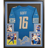 Jared Goff Framed Signed Jersey Fanatics Autographed Detroit Lions