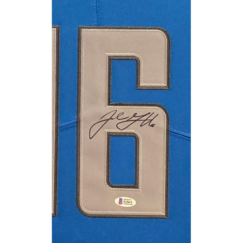 Jared Goff Framed Signed Jersey Beckett Autographed Detroit Lions
