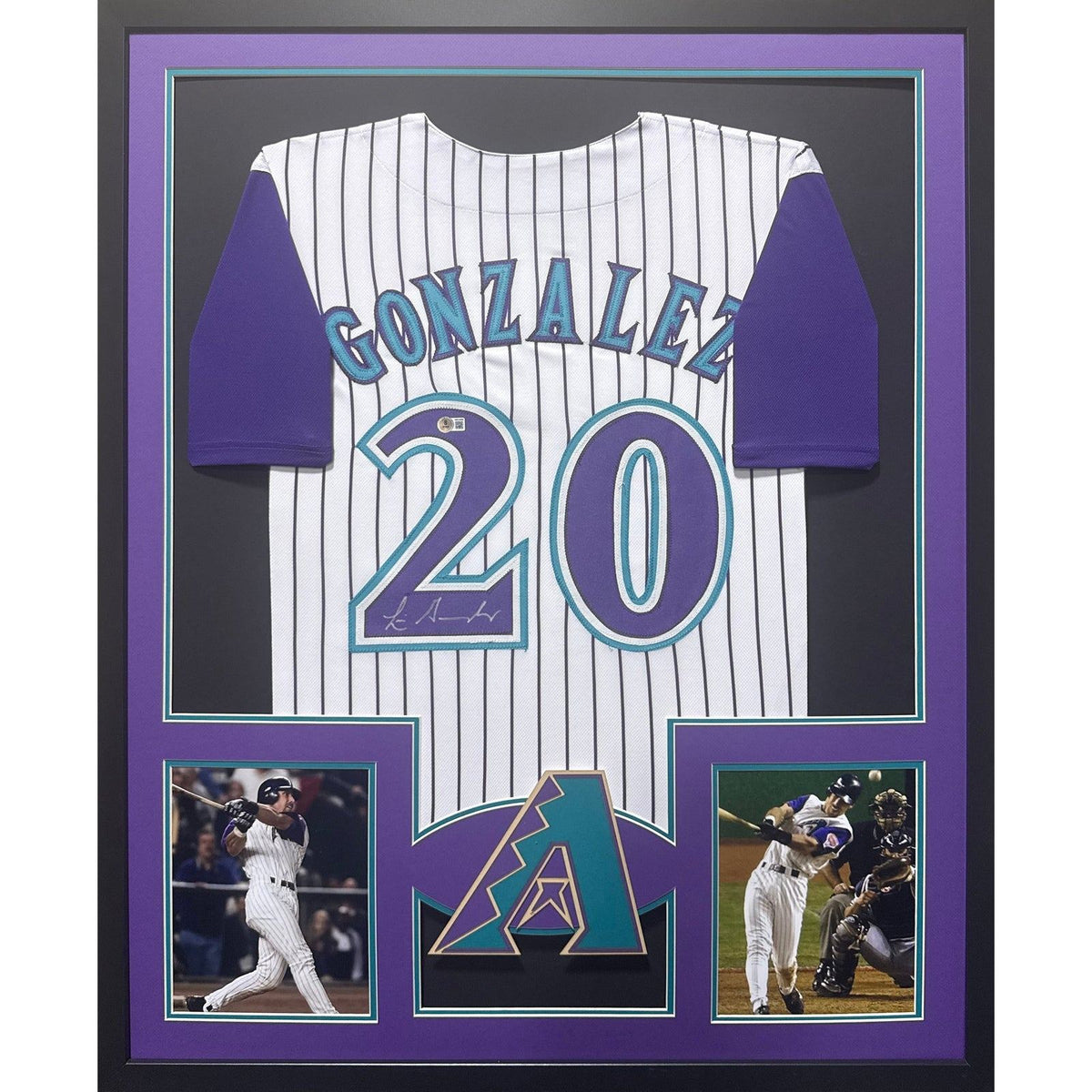Luis Gonzalez Framed Jersey Beckett Autographed Signed Arizona Diamondbacks