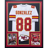 Tony Gonzalez Framed Signed White Jersey Beckett Autographed KC Chiefs