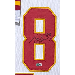 Tony Gonzalez Framed Signed White Jersey Beckett Autographed KC Chiefs