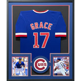 Mark Grace Framed Jersey Beckett Autographed Signed Chicago Cubs Stripes