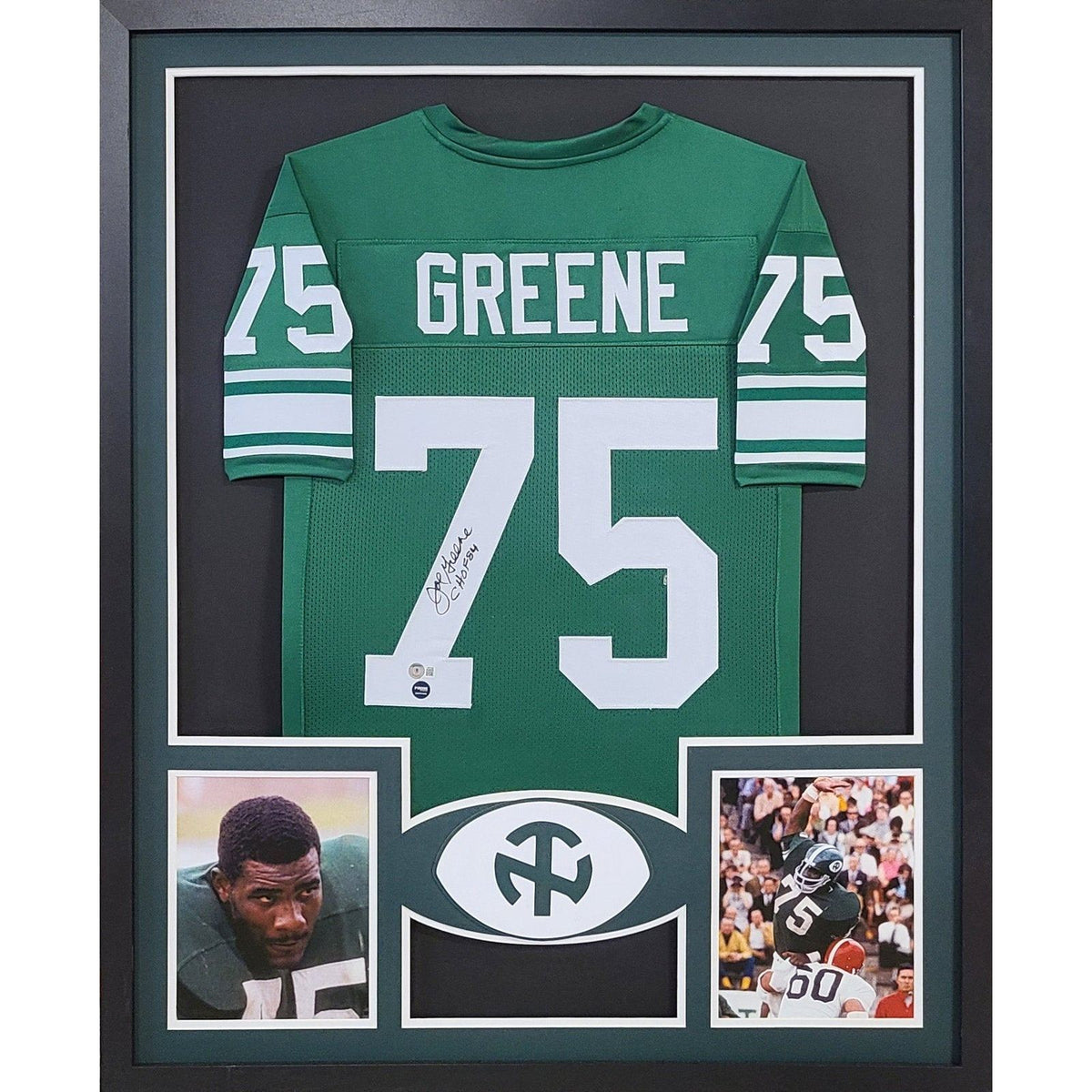 Joe Greene Framed Signed North Texas Jersey Beckett Autographed Steelers