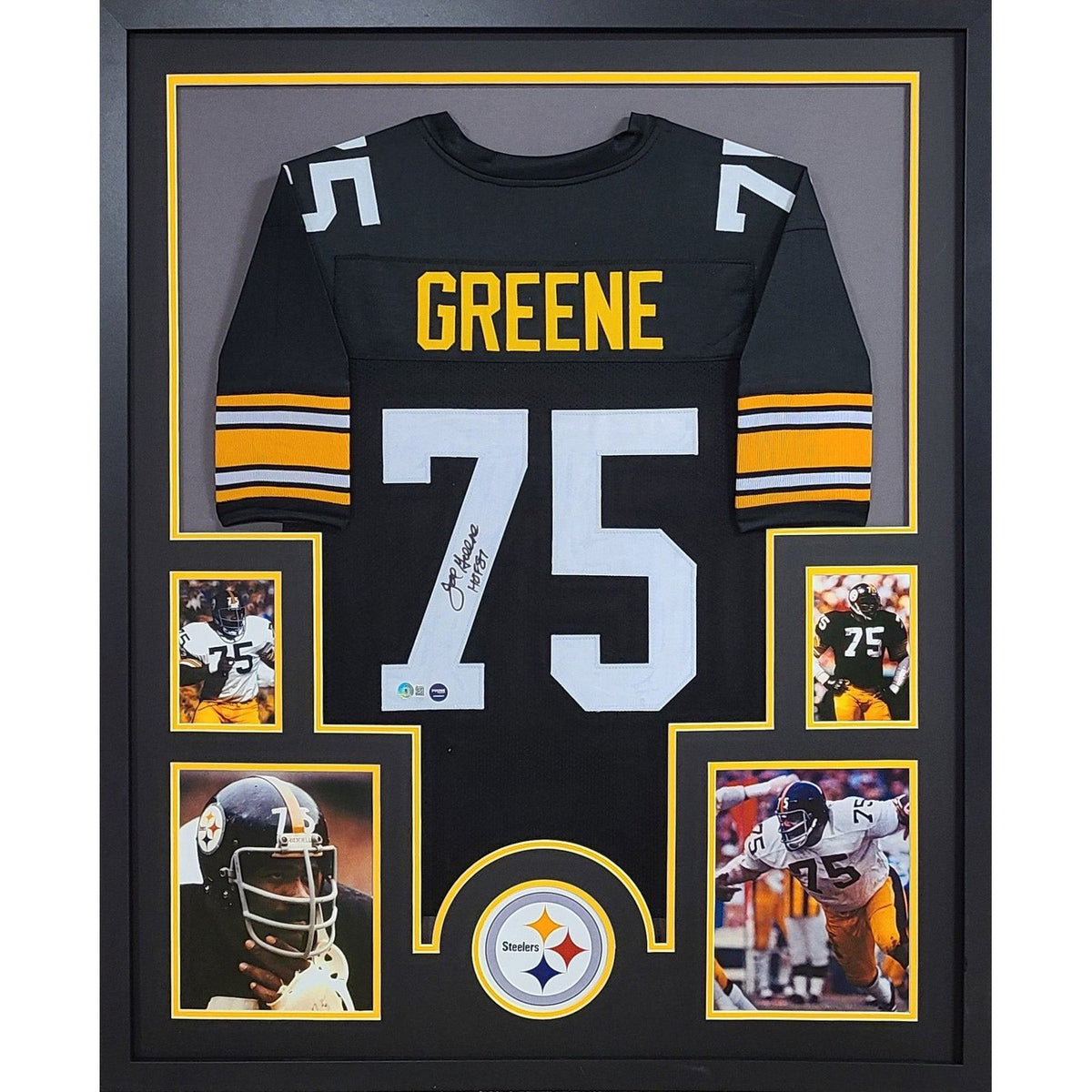 Joe Greene Framed Signed Jersey Beckett Autographed Pittsburgh Steelers