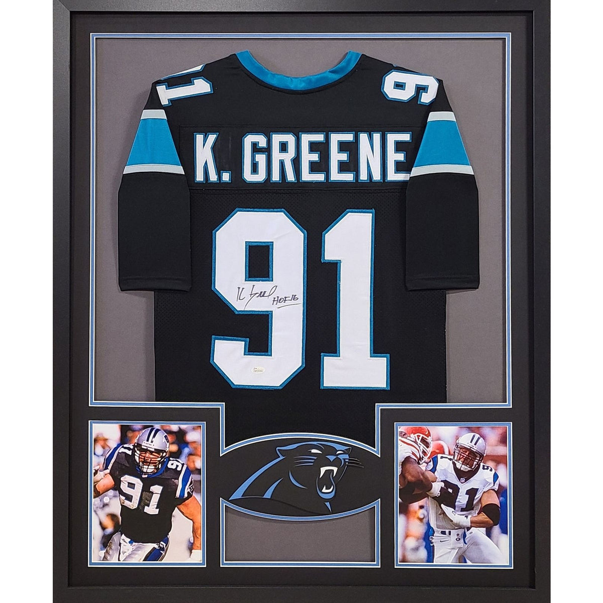 Kevin Greene Framed Jersey JSA Autographed Signed Carolina Panthers