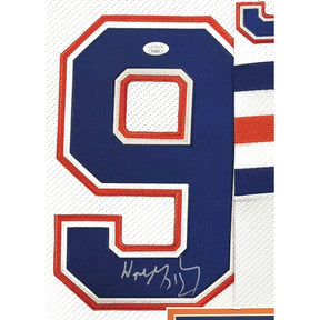 Wayne Gretzky Framed Signed Edmonton Oilers Jersey JSA Autographed 4P